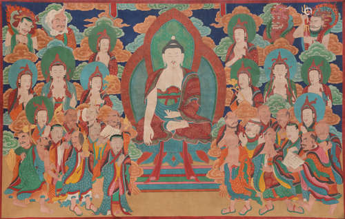 KOREAN THANGKA OF BUDDHA