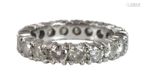 Ladies Platinum & Diamond Eternity Band