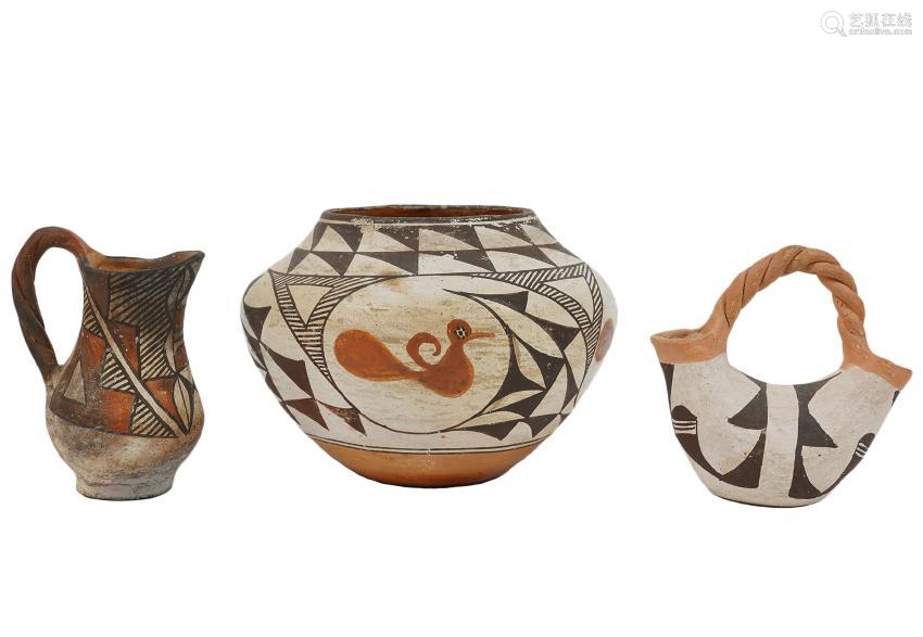 3 Pc. Assortment of Acoma Pottery－【Deal Price Picture】