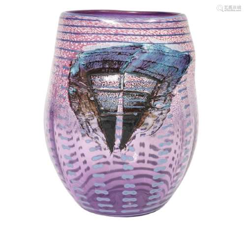 Jose Chardiet Sculptural Art Glass Vase