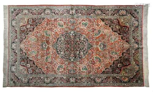 Persian Silk Qum 20th C. Carpet