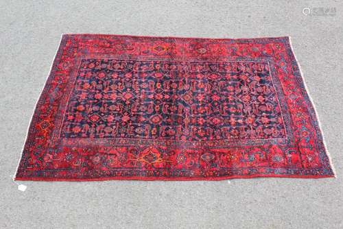 A Tabriz Blue/Red Runner Carpet (74)