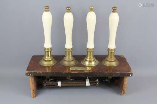 Four Mounted Gaskell & Chambers Beer Pulls; with nameplate reading 
