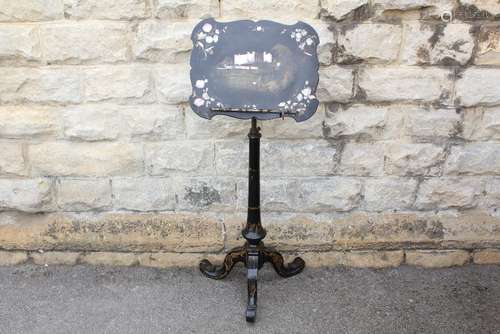 A Victorian Ebonized Music Stand