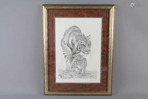 Gary Hodges Wildlife Artist Limited Edition Print of a Siberian Tiger; entitled 