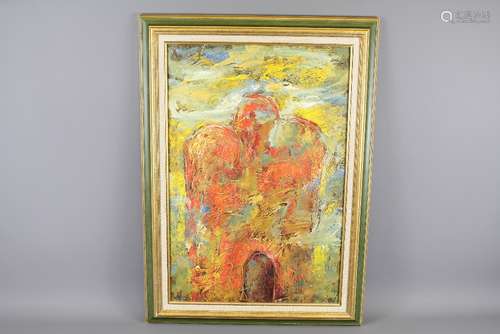 Mikhail Koulakov (1933-2015) Russian - Abstract Expressionist Oil Painting; approx 42 x 62 cms, unsigned, framed