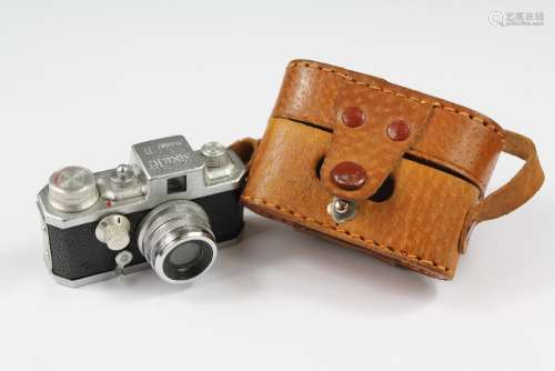 A Sub-Miniature KIKU 16 Model II Miniature Camera, the 16 mm camera in the original case; marketed by Morita Trading Company Japan circa 1956