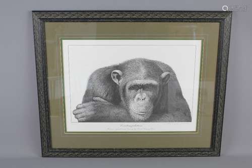 Peter Hildick Limited Edition Print of an Orangutan; entitled 