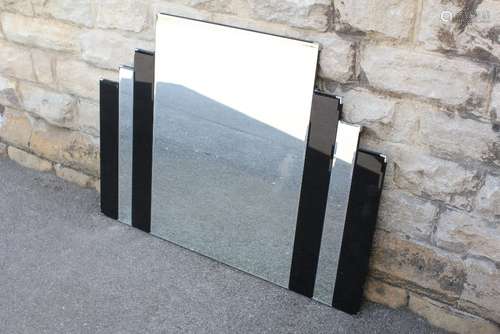 An Art Deco-Style Mirror, approx 93 h x 125 w cms