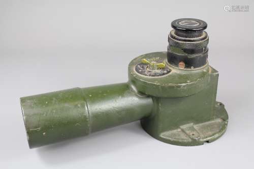 A WWII Era Artillery Gunners Elbow Telescope, military issue painted in camouflage green, nr C78175