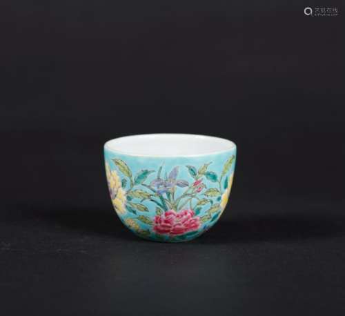 A CHINESE FAMILLE ROSE CUP, 'CAI HUA TANG' MARK