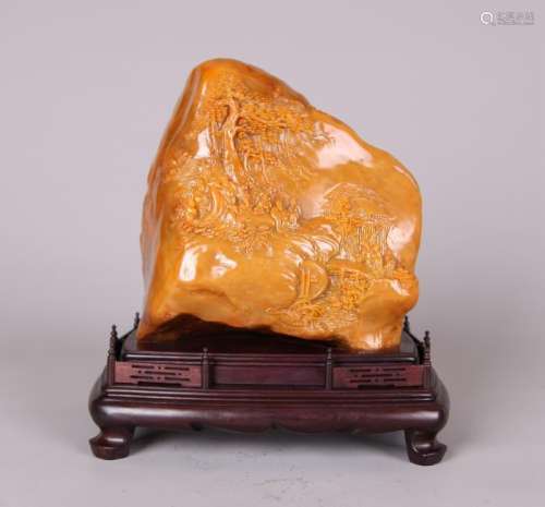 A CHINESE TIANHUANG BOULDER, QING DYNASTY