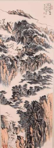A CHINESE PAINTING, AFTER LU YAN SHAO (1909-1993), INK