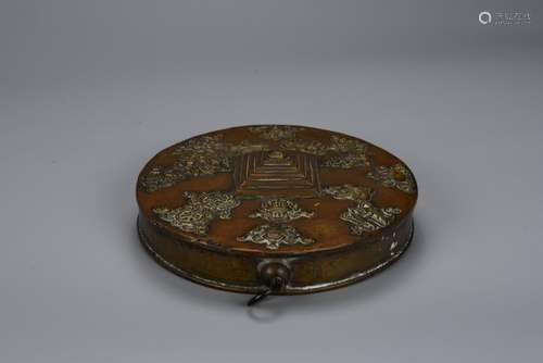 A CHINESE BRONZE MINIATURE CITY, 18TH CENTURY