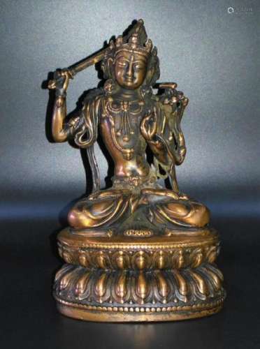 A CHINESE BRONZE FIGURE OF TARA, 'DA MING YONGLE NIAN