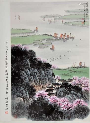 A CHINESE PAINTING, AFTER SONG WEN ZHI (1919-1999),