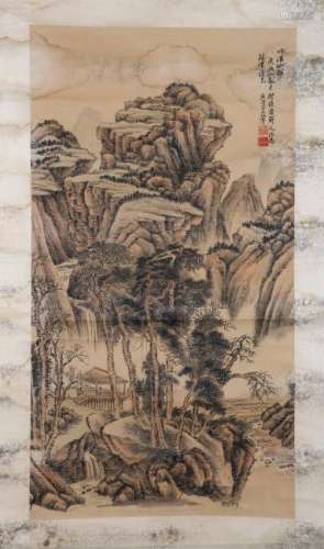 A CHINESE PAINTING, AFTER WANG SHI GU (1632-1717), INK