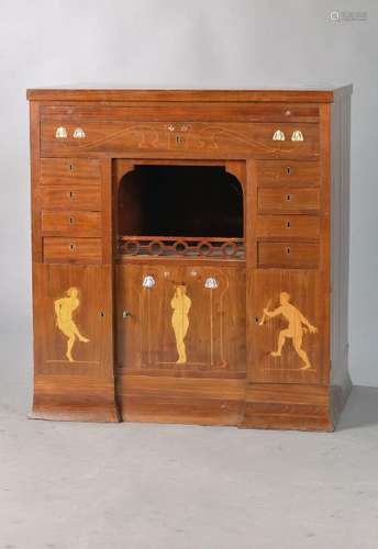 Art Nouveau desk design, Catherine Horsboel (Denmark