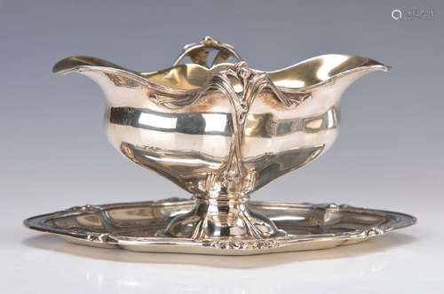 Sauce boat, Art Nouveau, German, around 1900, 800