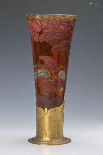 rare vase, Val St. Lambert and Orivit, around 1900