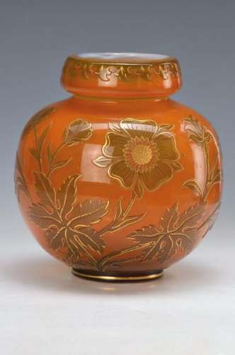 vase, Cristallerie St. Louis, around 1900, amber