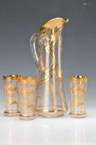 glass set, probably bay. forest, around 1900, colorless