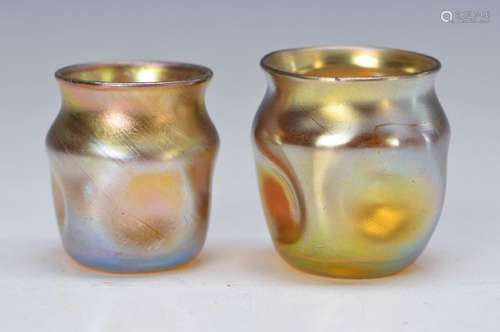 two Miniature vases, Tiffany & Co., New York, around