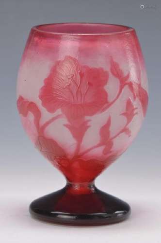 foot vase, Muller Croismare, around 1902/03, colourless