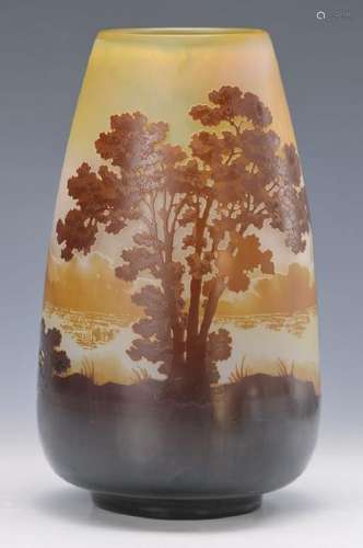 Large landscape vase, Emile Gallé, around 1910