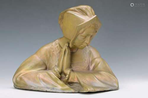 Bust, Charles-Henry de Langlade, around 1900, praying