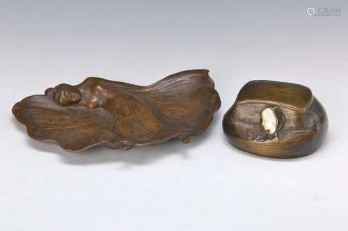 inkstand and Visiting card bowl, species Nouveau