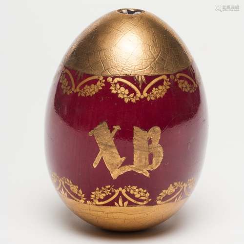 A Russian porcelain Easter egg, 19th century