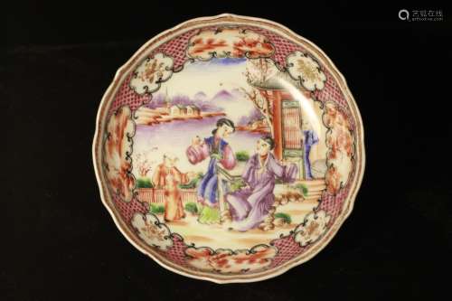 18th. Chinese Expo Famille Rose Porcelain Plate