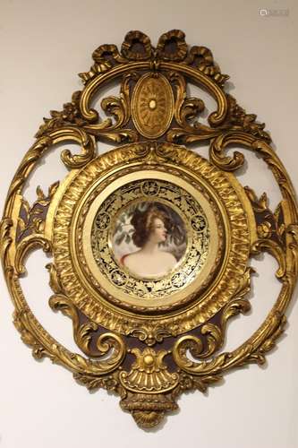 Royal Vienna Porcelain Plate in Frame