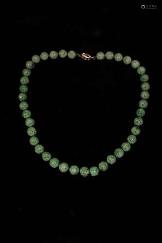 Chinese Jadeite Beads Necklace , open work