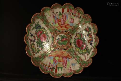 19th.C Chinese Famille Rose Porcelain Plate