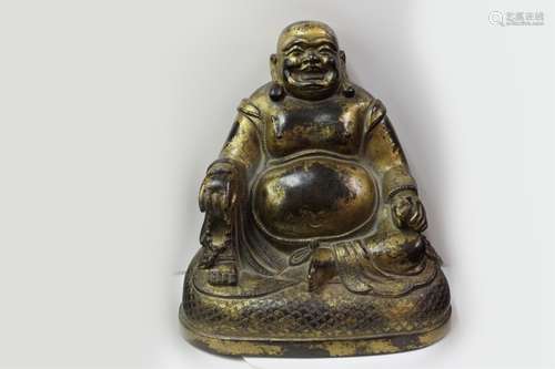 Chinese Gilt Bronze Seating Buddha