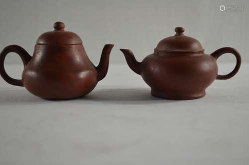 Two Chinese Yixing Zisha Teapot