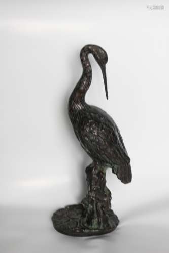 Japanese Bronze Crane