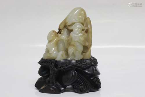 Chinese Jade Carved Boulder