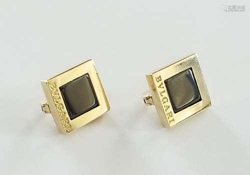 14K Gold Bulgari Signed Earrings