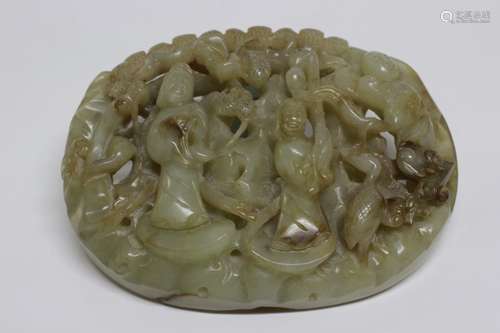 Chinese Jade Carved Plaque