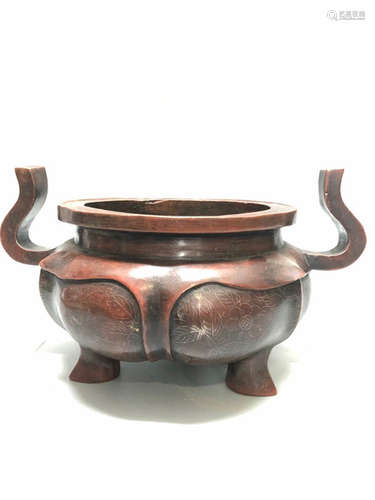 Chinese Bronze Tripod Censer