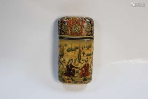Persian Hand Painted Box, Signed