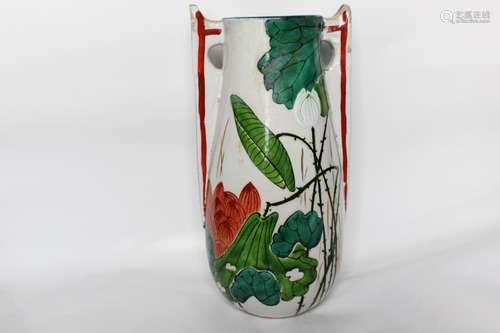 A Japanese Hand Painted Porcelain Vase