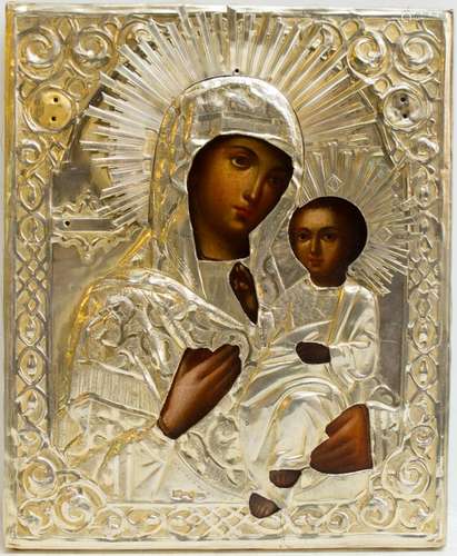 A Russian icon of Iverskaya Mother of God