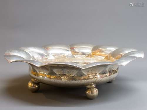 German Silver Footed Bowl