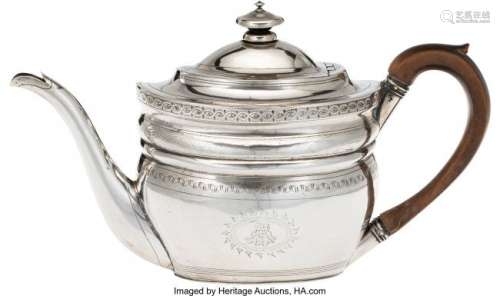 57031: A Thomas Robins Regency Silver Coffee Pot, Londo