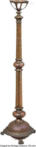 57085: An Austrian Glass and Bronze Floor Lamp, late 19