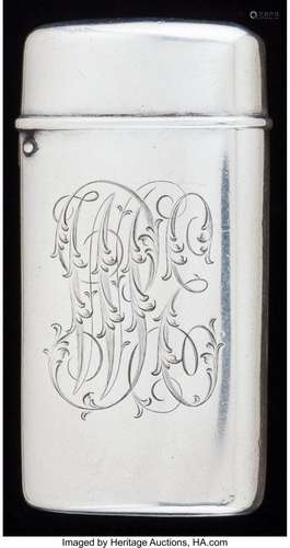 57348: A TIFFANY & CO. SILVER MATCH SAFE, New York,